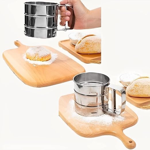 Hand-Press Mechanical Flour Sifter Cup