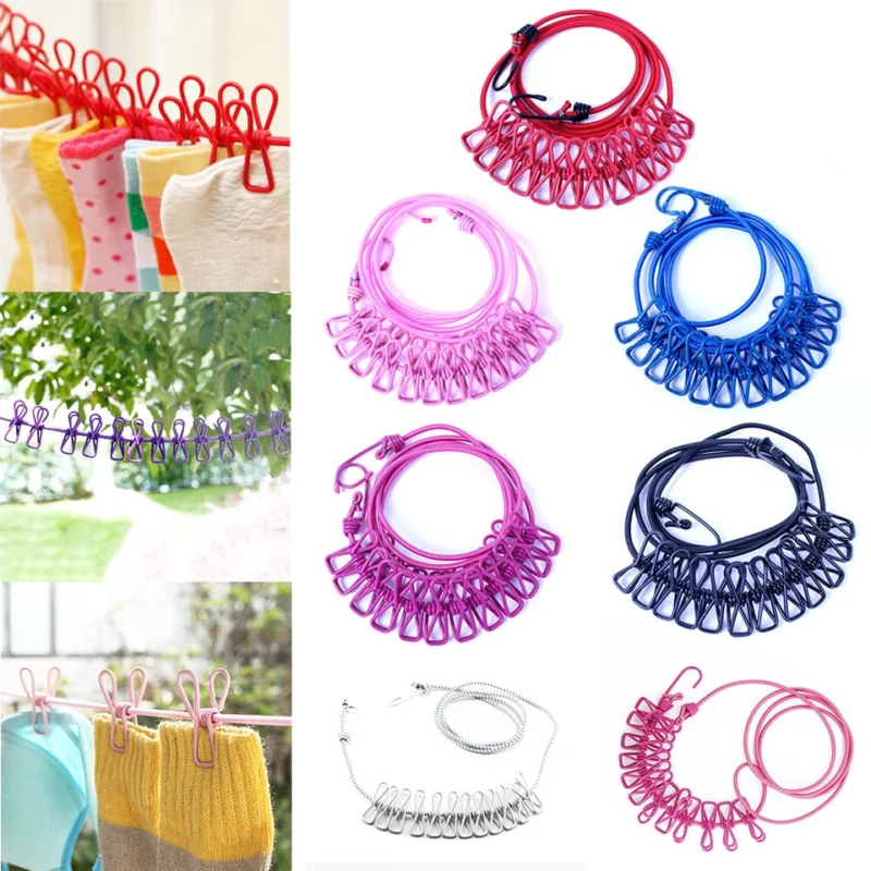 Elastic Clothesline Clips 2 pice