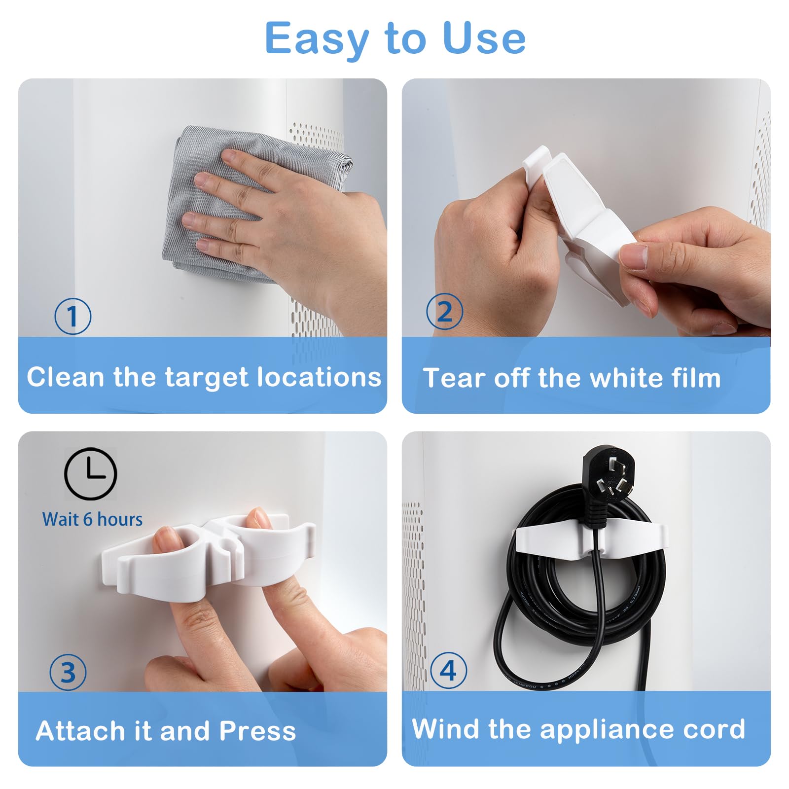 Silicone Appliance Cord Organizer 6 pice - Image 5