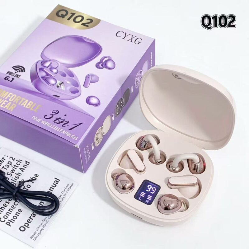 Q102 3-in-1 Wireless Earbuds 2 pice