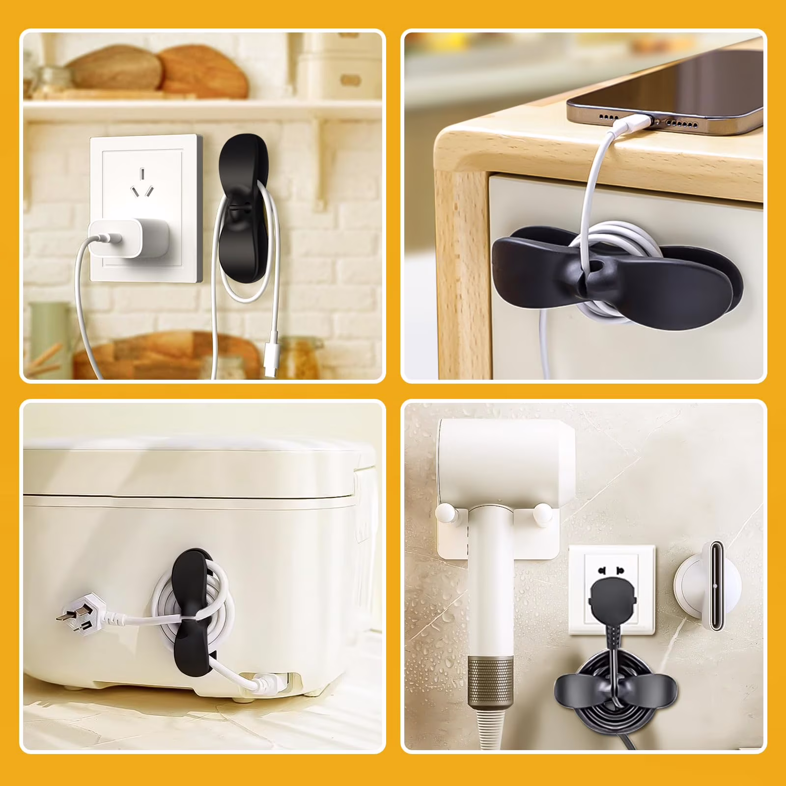 Silicone Appliance Cord Organizer 6 pice - Image 3