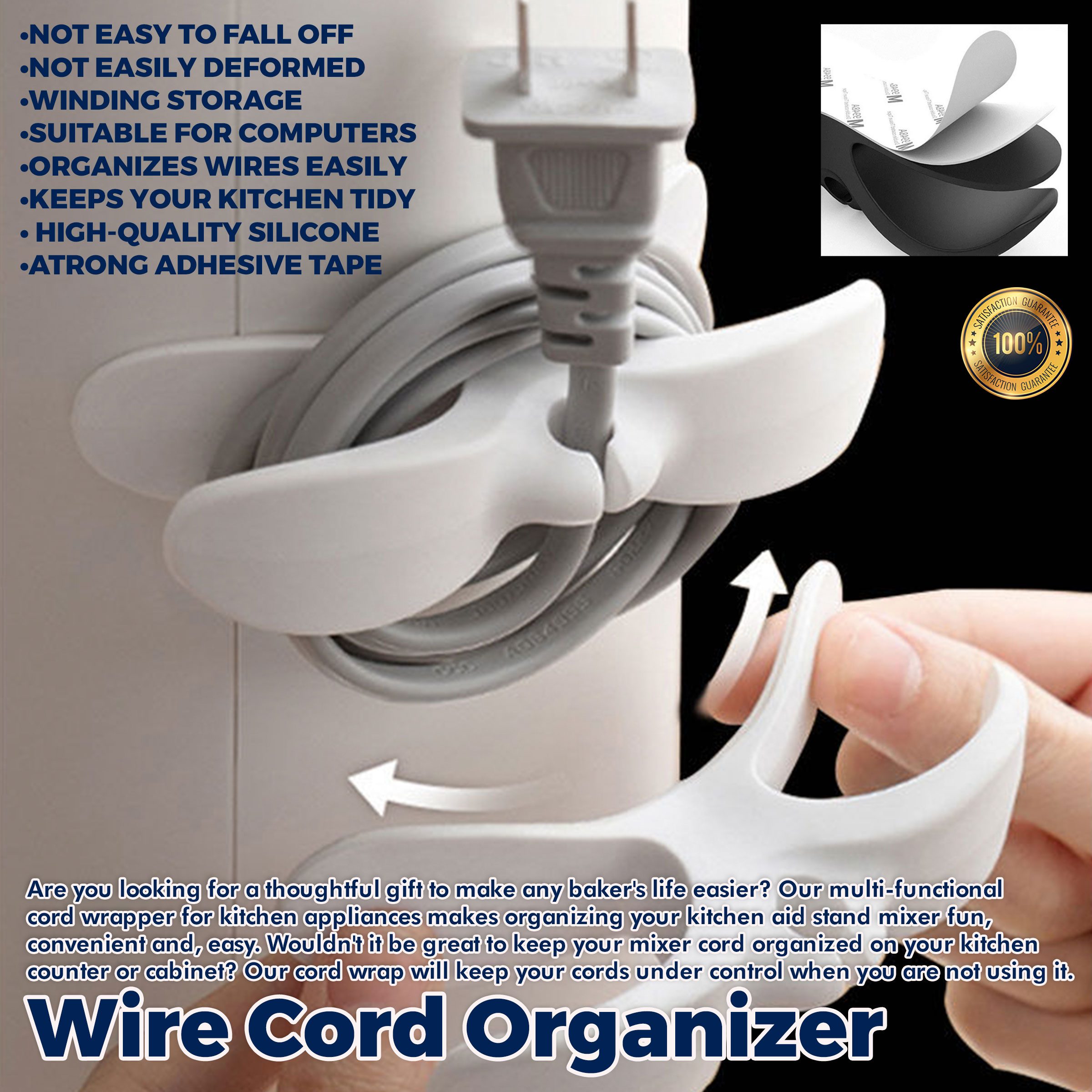 Silicone Appliance Cord Organizer 6 pice - Image 4