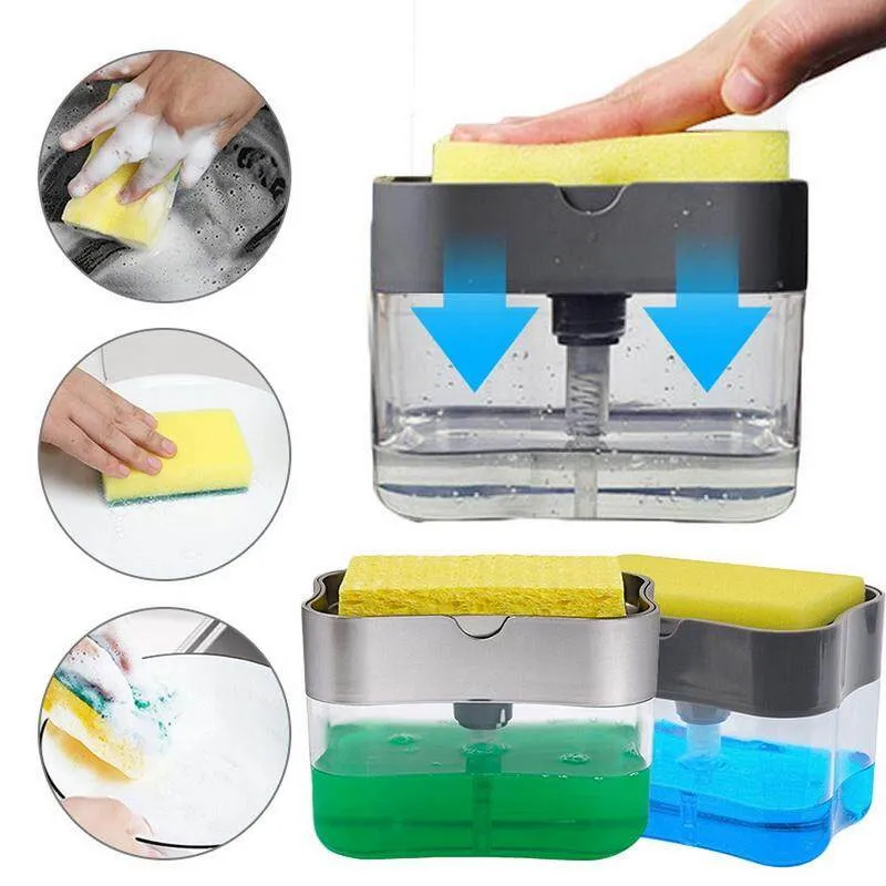2-in-1 Dish Soap Dispenser with Sponge Holder 2 pice - Image 5