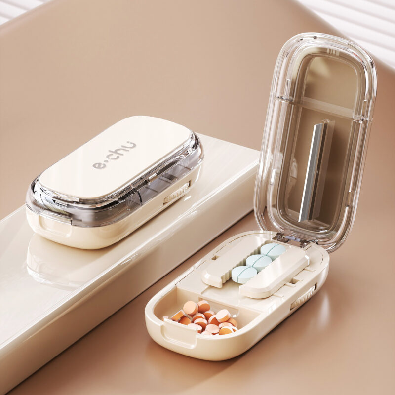 Smart Pill Cutter & Medicine Storage Case 2 pice