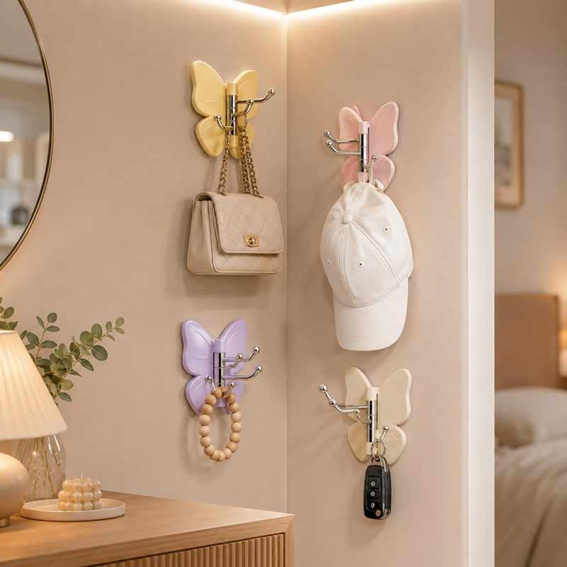 Rotating Butterfly Wall Hook 20 pice