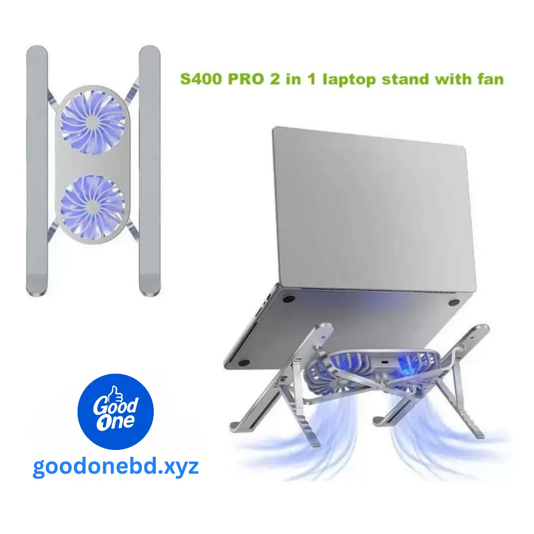 Aluminum Laptop Stand With Cooling Fan 1pices